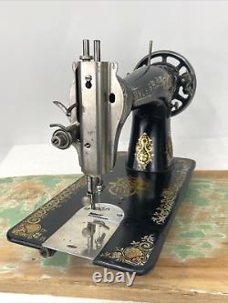 SERVICED Antique Singer 15 Sewing Machine Treadle Head Tiffany Glass Gingerbread