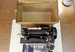 SERVICED SPARTAN (SINGER) 192K Sewing Machine withCase 3/4 Size Denim Leather