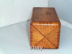 SINGER 1889 Oak Puzzle Folding Attachments Box Dovetail Sewing Machine