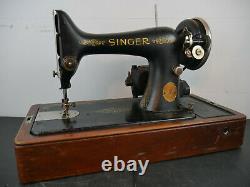 SINGER 99 Antique Sewing Machine With Bentwood Case And Key AC785412