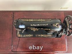 SINGER Antique 1900 Treadle 6 Drawer Oak Sewing Machine #G2545190