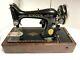 Singer Electric Sewing Machine Model 99 1929 With Knee Control Bentwood Case