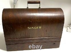 SINGER Electric Sewing Machine Model 99 1929 with KNEE CONTROL Bentwood Case