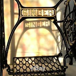 SINGER Sewing Machine Treadle Table Cast Iron Stand Legs Base by 3FTERS