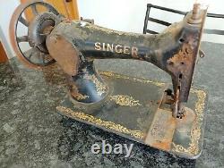 SINGER antique 1919 Sewing Machine for parts not working 14x9