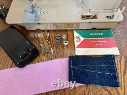 See video! Works! Vintage 1950's SINGER Model 404A Sewing Machine & EXTRAS 404 A