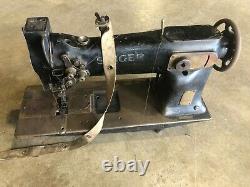 Singer 112W110 Black Industrial Sewing Machine Twin Needle Antique Vintage