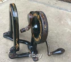 Singer 12K Sewing Machine Hand crank assembly and belt guard