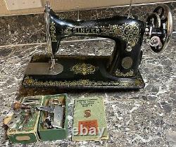Singer 15 Tiffany Gingerbread Treadle Sewing Machine 1924 Antique German Used