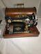 Singer 28k Sewing Machine 1914 With Beautiful Bentwood Case