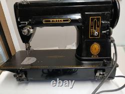 Singer 301. Black Short Bed Sewing Machine Gold Lettering Works Serial 170112