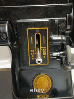 Singer 301. Black Short Bed Sewing Machine Gold Lettering Works Serial 170112