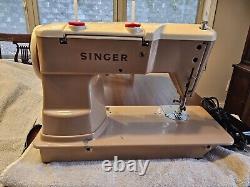 Singer 401a sewing machine cleaned and serviced Fair Cond SN NB830827