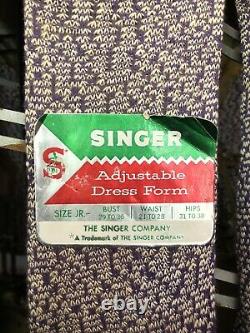 Singer Adjustable Dress Form Size Jr Vintage Sewing Display Cast Iron Stand USA