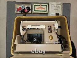 Singer Antique Automatic Zigzagger 301A Sewing Machine with Case, Pedal & More