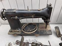 Singer Antique Commercial Industrial Sewing Machine For Parts Or Restoration