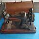 Singer Antique Hand-cranked Sewing Machine Vintage Retro 1870s From Japan Withcase