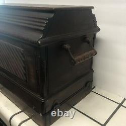 Singer Antique Sewing Machine Coffin Case Hand Crank 1896