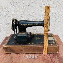 Singer Antique Sewing Machine and Case, Model No 99, Electric Sew Machine AS IS