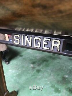 Singer Antique Sewing Machine in Cast Iron Treadle. Probably The Best