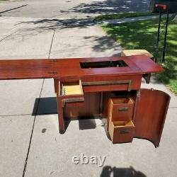 Singer Art Deco Sewing Cabinet and Bench