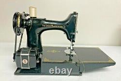 Singer Featherweight 221-1 Sewing Machine 1950 with Case and Extras