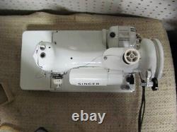 Singer Featherweight 221K Sewing Machine White Celery Green Case Foot Pedal MORE