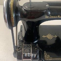 Singer Featherweight Sewing Machine with Pedal Cat 3-110 Black Gold 221 style