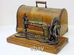 Singer Fiddle Base Sewing Machine Hand Crank Antique Collectable