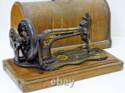 Singer Fiddle Base Sewing Machine Hand Crank Antique Collectable