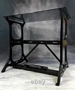 Singer Husquarna Stand Restored Frame Treadle Sewing Machine Desk Antique Base