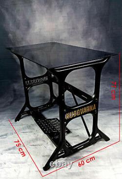 Singer Husquarna Stand Restored Frame Treadle Sewing Machine Desk Antique Base