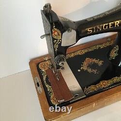 Singer La Vencedora 28-3 Hand Crank Sewing Machine With Bentwood Case Sew A+