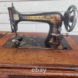 Singer Model 27 Treadle Sewing Machine 1 Puzzle Box Sphinx design Tools & Manual