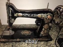 Singer Model 66 Red Eye Sewing Machine Vintage