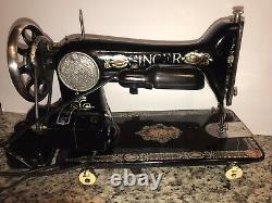 Singer Model 66 Red Eye Sewing Machine Vintage