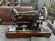 Singer Model 99 3/4 Size Sewing Machine Withknee Bar/bentwood Box/new Electric