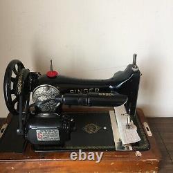 Singer Sewing Machine 128K 1851-1951 withAttachments, Manual & Case, Sew Perfect