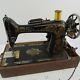Singer Sewing Machine 1916 Antique Head Model 66 Red Eye Working Motor Light