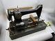 Singer Sewing Machine 1919 Model 66 Portable Electric Motor, Works Free Ship Usa