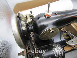 Singer Sewing Machine 1919 Model 66 Portable Electric Motor, Works free ship USA