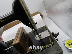 Singer Sewing Machine 1919 Model 66 Portable Electric Motor, Works free ship USA