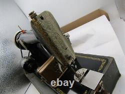 Singer Sewing Machine 1919 Model 66 Portable Electric Motor, Works free ship USA