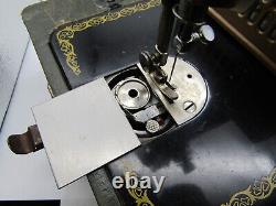 Singer Sewing Machine 1919 Model 66 Portable Electric Motor, Works free ship USA