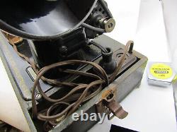 Singer Sewing Machine 1919 Model 66 Portable Electric Motor, Works free ship USA