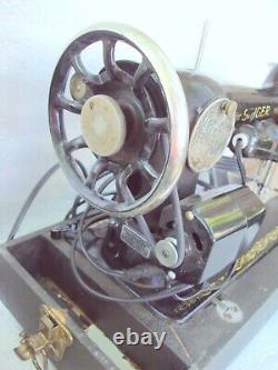 Singer Sewing Machine 1926 Model 66 Portable Electric Motor, Works