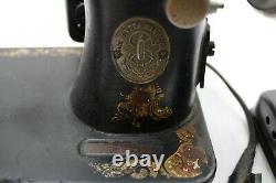Singer Sewing Machine, Antique Vintage 1919 with pedal, M 128, needs belt, working