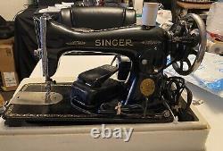 Singer Sewing Machine Black 1900s Vtg. Antique Display Serial AJ460942