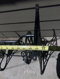 Singer Sewing Machine Cast Iron Base Stand-Good Shape! -23 Long