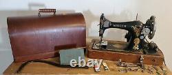 Singer Sewing Machine Model 128 G Series + Motor & Light & Case & More! 1910